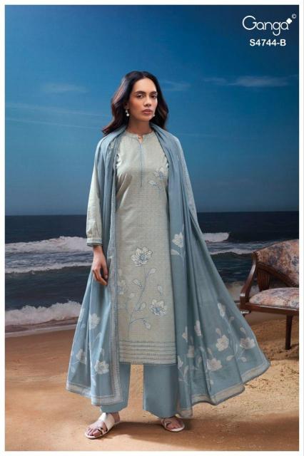 Ganga bivana 4744 cotton dress material wholesale in dubai